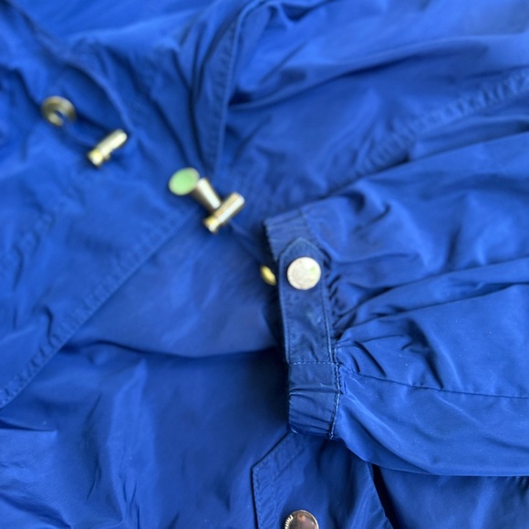 Trina Turk Blue Belted Rain Trench Coat | Size M | Classic & Chic - Picture 12 of 14
